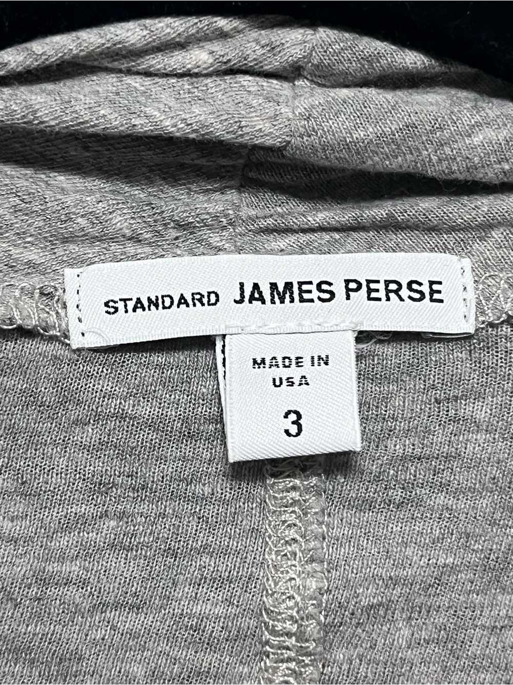 James Perse Cardigan Sweater Womens 3 Gray Heather Waterfall Pockets Knit Cotton - Picture 5 of 6